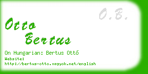 otto bertus business card